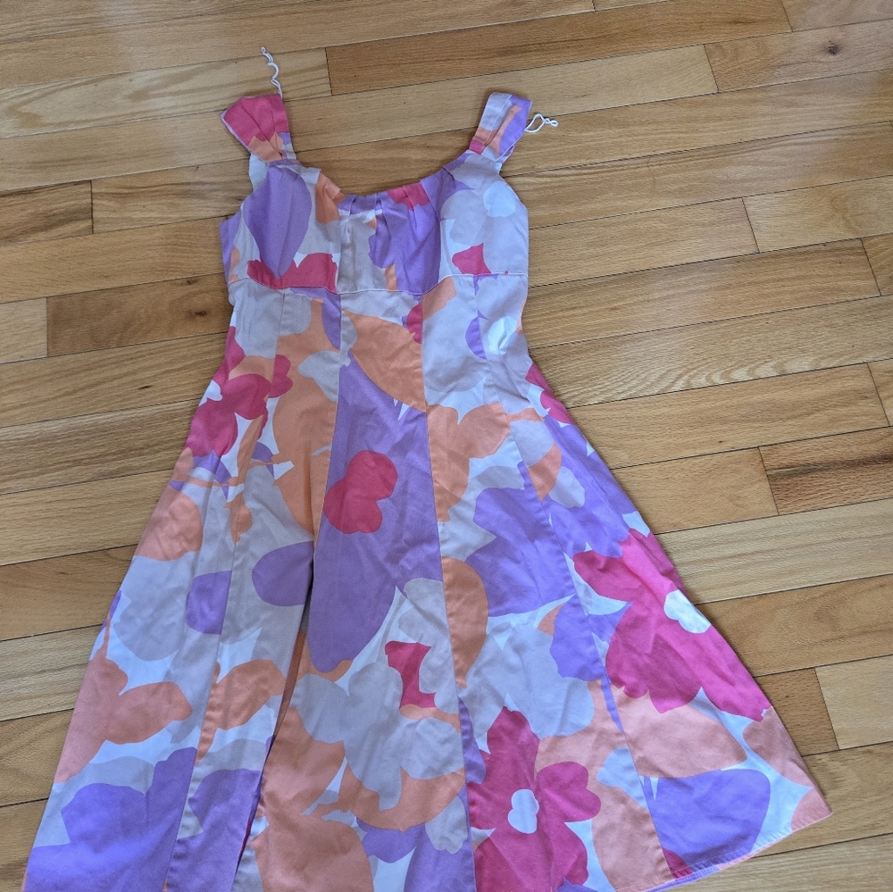 London Style Purple and White Dress